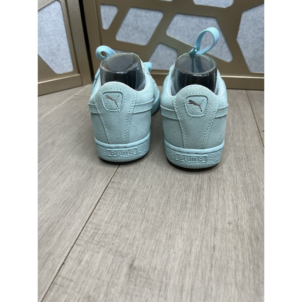 Puma blue suede sneakers shoes big girls youth 6.5 Or Wm 8 Eu 38.5 - Picture 4 of 7